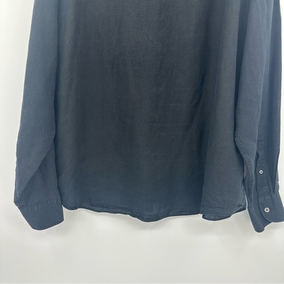 UNTICKit Wrinkle Resistant Linen Cabardes Black Long Sleeve Mens Size XXX Large - Picture 9 of 12